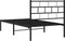 vidaXL - Bedframe - met - hoofdbord - metaal - zwart - 75x190 - cm