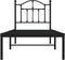 vidaXL - Bedframe - met - hoofdbord - metaal - zwart - 75x190 - cm