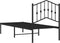 vidaXL - Bedframe - met - hoofdbord - metaal - zwart - 75x190 - cm