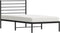 vidaXL - Bedframe - met - hoofdbord - metaal - zwart - 75x190 - cm