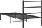 vidaXL - Bedframe - met - hoofdbord - metaal - zwart - 75x190 - cm
