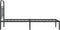 vidaXL - Bedframe - met - hoofdbord - metaal - zwart - 75x190 - cm