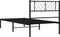 vidaXL - Bedframe - met - hoofdbord - metaal - zwart - 75x190 - cm