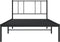 vidaXL - Bedframe - met - hoofdbord - metaal - zwart - 75x190 - cm