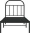 vidaXL - Bedframe - met - hoofdbord - metaal - zwart - 75x190 - cm
