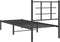 vidaXL - Bedframe - met - hoofdbord - metaal - zwart - 75x190 - cm
