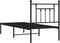 vidaXL - Bedframe - met - hoofdbord - metaal - zwart - 75x190 - cm