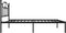 vidaXL - Bedframe - met - hoofdbord - metaal - zwart - 75x190 - cm