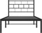 vidaXL - Bedframe - met - hoofdbord - metaal - zwart - 75x190 - cm