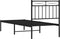 vidaXL - Bedframe - met - hoofdbord - metaal - zwart - 75x190 - cm