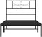 vidaXL - Bedframe - met - hoofdbord - metaal - zwart - 75x190 - cm