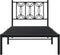 vidaXL - Bedframe - met - hoofdbord - metaal - zwart - 75x190 - cm