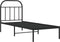vidaXL - Bedframe - met - hoofdbord - metaal - zwart - 75x190 - cm