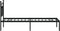 vidaXL - Bedframe - met - hoofdbord - metaal - zwart - 75x190 - cm