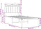 vidaXL - Bedframe - met - hoofdbord - metaal - zwart - 75x190 - cm