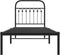 vidaXL - Bedframe - met - hoofdbord - metaal - zwart - 75x190 - cm