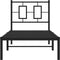 vidaXL - Bedframe - met - hoofdbord - metaal - zwart - 75x190 - cm