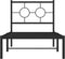 vidaXL - Bedframe - met - hoofdbord - metaal - zwart - 75x190 - cm