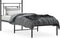 vidaXL - Bedframe - met - hoofdbord - metaal - zwart - 75x190 - cm