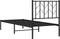 vidaXL - Bedframe - met - hoofdbord - metaal - zwart - 75x190 - cm
