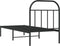 vidaXL - Bedframe - met - hoofdbord - metaal - zwart - 75x190 - cm