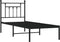 vidaXL - Bedframe - met - hoofdbord - metaal - zwart - 75x190 - cm