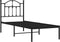 vidaXL - Bedframe - met - hoofdbord - metaal - zwart - 75x190 - cm
