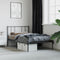 vidaXL - Bedframe - met - hoofdbord - metaal - zwart - 75x190 - cm