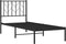 vidaXL - Bedframe - met - hoofdbord - metaal - zwart - 75x190 - cm