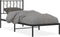 vidaXL - Bedframe - met - hoofdbord - metaal - zwart - 80x200 - cm