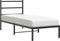vidaXL - Bedframe - met - hoofdbord - metaal - zwart - 80x200 - cm
