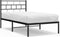 vidaXL - Bedframe - met - hoofdbord - metaal - zwart - 80x200 - cm