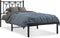 vidaXL - Bedframe - met - hoofdbord - metaal - zwart - 80x200 - cm
