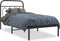 vidaXL - Bedframe - met - hoofdbord - metaal - zwart - 80x200 - cm