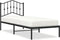 vidaXL - Bedframe - met - hoofdbord - metaal - zwart - 80x200 - cm