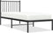 vidaXL - Bedframe - met - hoofdbord - metaal - zwart - 80x200 - cm