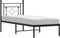 vidaXL - Bedframe - met - hoofdbord - metaal - zwart - 80x200 - cm