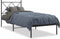vidaXL - Bedframe - met - hoofdbord - metaal - zwart - 80x200 - cm