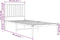 vidaXL - Bedframe - met - hoofdbord - metaal - zwart - 80x200 - cm