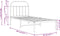 vidaXL - Bedframe - met - hoofdbord - metaal - zwart - 80x200 - cm