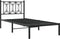 vidaXL - Bedframe - met - hoofdbord - metaal - zwart - 80x200 - cm