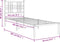 vidaXL - Bedframe - met - hoofdbord - metaal - zwart - 80x200 - cm