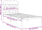 vidaXL - Bedframe - met - hoofdbord - metaal - zwart - 80x200 - cm