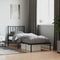 vidaXL - Bedframe - met - hoofdbord - metaal - zwart - 80x200 - cm