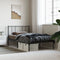 vidaXL - Bedframe - met - hoofdbord - metaal - zwart - 80x200 - cm