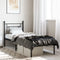 vidaXL - Bedframe - met - hoofdbord - metaal - zwart - 80x200 - cm