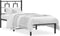 vidaXL - Bedframe - met - hoofdbord - metaal - zwart - 80x200 - cm