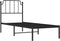 vidaXL - Bedframe - met - hoofdbord - metaal - zwart - 80x200 - cm