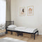 vidaXL - Bedframe - met - hoofdbord - metaal - zwart - 80x200 - cm