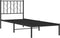 vidaXL - Bedframe - met - hoofdbord - metaal - zwart - 80x200 - cm